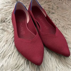Rothy’s The Point Burgundy Red Pointed Ballet Flat